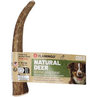 Produktbild von Flamingo Hund Leckerli Hirschgeweih Nature Snack Größe S 25g zur Zahnpflege glutenfrei und ohne Zucker - 15 g