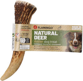 Flamingo Hund Leckerli Nature Hirschgeweih Easy Größe L 55g - 40 g – Bild 1 von 3