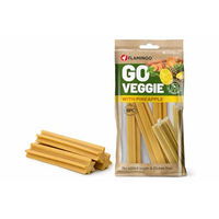 Produktbild von Flamingo Hund Leckerli Veggie Stange mit Ananas 150g glutenfrei vegan und ohne Zucker zur Zahnpflege - 3 x 50 g
