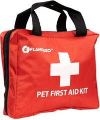 Produktbild von FLAMINGO Hunde Erste-Hilfe-Set in Rot mit Kunststoffbeutel