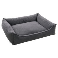 Produktbild von Flamingo Hundebett Avalon rechteckig mit Memory Foam in Dunkelgrau 100 x 80 x 25 cm