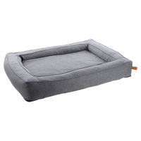 Produktbild von Flamingo Hundebett Carlota rechteckig grau Stoff 125 x 90 x 17 cm