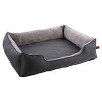 Produktbild von Flamingo Hundebett Carlota rechteckig mit Memory Foam in Grau 120 x 95 x 28 cm