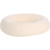 Produktbild von Flamingo Hundebett Felpa Oval aus Plüsch Weiß 88x75x20cm