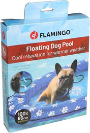 Flamingo Hundebett Flosi Luftbett Blau aus Oxford-Gewebe für kleine Rassen inklusive Luftpumpe – Bild 1 von 4
