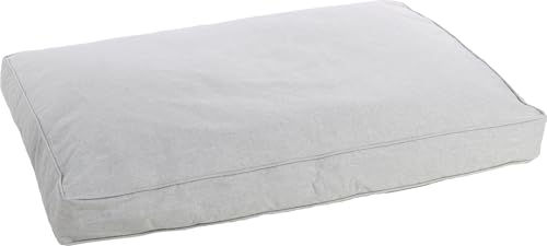 Flamingo Hundebett Genève Ergonomisch Rechteckig Grau 100 x 70 x 12 cm Waschbar – Bild 1 von 3