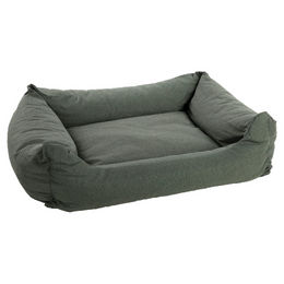 Flamingo Hundebett Geneve rechteckig dunkelgrün XL 100 x 80 x 25 cm aus Polyester – Bild 1 von 3