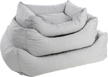 Flamingo Hundebett Genève rechteckig Grau 80 cm Ergonomisch Waschbar – Bild 1 von 2