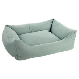 Flamingo Hundebett Genève rechteckig hellgrün XL 100 x 80 x 25 cm aus Polyester – Bild 1 von 3