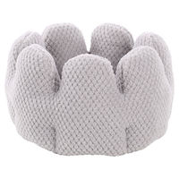 Produktbild von Flamingo Hundebett Jacquard Grau Plüsch für kleine Hunde und Katzen