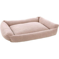 Produktbild von Flamingo Hundebett Jacquard rechteckig Beige 100x80x25cm mit abnehmbarem Bezug und rutschfestem Boden
