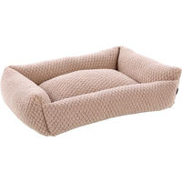 Produktbild von Flamingo Hundebett Jacquard rechteckig Beige 65x50x20cm mit abnehmbarem Bezug und rutschfestem Boden