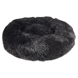 Flamingo Hundebett Krems rund aus Plüsch Schwarz 50 cm – Bild 1 von 1