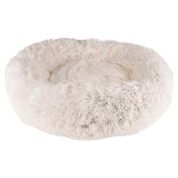 Flamingo Hundebett Krems rund aus Plüsch weiß 70 cm - 70 cm – Bild 1 von 1