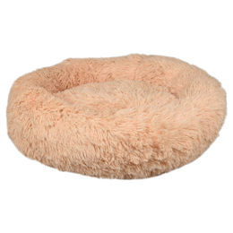 Flamingo Hundebett Krems rund beige aus Nylon waschbar – Bild 1 von 3