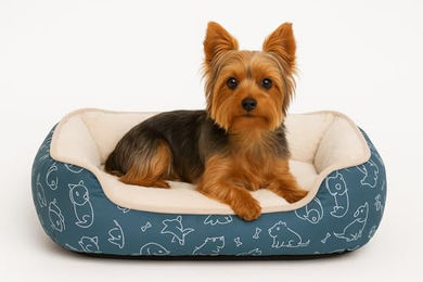 Flamingo Hundebett Lilly Blau aus Plüsch 50 cm – Bild 1 von 6