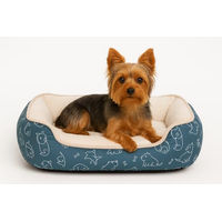 Produktbild von Flamingo Hundebett Lilly Blau aus Plüsch 50 cm