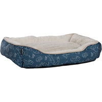 Produktbild von Flamingo Hundebett Lilly Blau aus Plüsch mit rutschfestem Boden 65 cm