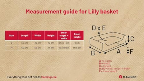 Flamingo Hundebett Lilly Grau aus Plüsch mit rutschfester Basis 60 cm – Bild 1 von 6