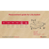 Produktbild von Flamingo Hundebett Lilly Grau aus Plüsch mit rutschfester Basis 60 cm