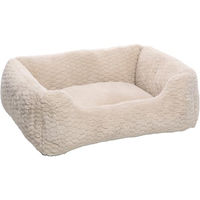 Produktbild von Flamingo Hundebett Naya rechteckig beige aus Plüsch 65 x 50 x 20 cm mit abnehmbarem waschbarem Bezug und rutschfestem Boden