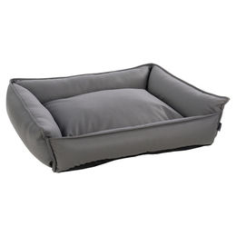 Produktbild von Flamingo Hundebett Odet rechteckig aus Kunstleder dunkelgrau 80 x 67 x 22 cm