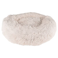 Produktbild von Flamingo Hundebett rund aus Plüsch in Weiß oder Beige 50 cm - 50 cm