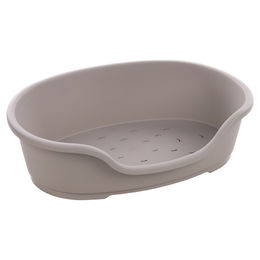Flamingo Hundebett Tuck Oval aus Kunststoff Grau Größe L 81 x 51 x 24 cm – Bild 1 von 4