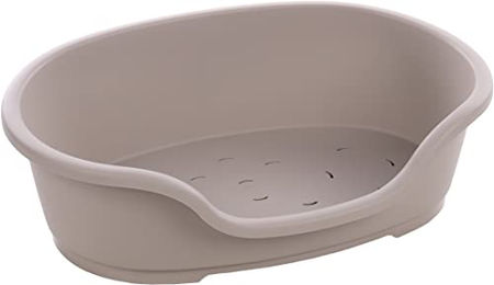 Flamingo Hundebett Tuck oval aus Kunststoff Grau Größe M 70 x 47 x 22 cm – Bild 1 von 4
