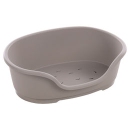 Flamingo Hundebett Tuck Oval aus Kunststoff Grau Größe S 58 x 38 x 20 cm – Bild 1 von 3