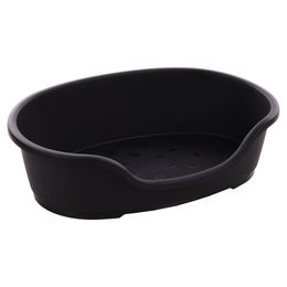 Flamingo Hundebett Tuck Oval aus Kunststoff Schwarz Größe L 81 x 51 x 24 cm – Bild 1 von 5