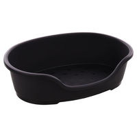 Produktbild von Flamingo Hundebett Tuck Oval aus Kunststoff Schwarz Größe L 81 x 51 x 24 cm