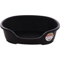 Produktbild von Flamingo Hundebett Tuck Oval aus Kunststoff Schwarz Größe M 70 x 47 x 22 cm