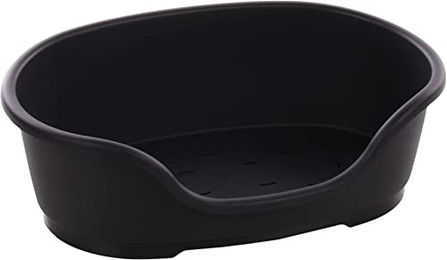 Flamingo Hundebett Tuck Oval aus Kunststoff Schwarz Größe S 58 x 38 x 20 cm – Bild 1 von 4