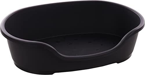 Flamingo Hundebett Tuck Oval Schwarz Größe XL 92 x 61 x 26 cm – Bild 1 von 5