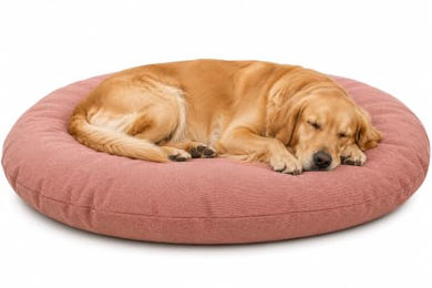 Flamingo Hundebett und Katzenbett Baleno Oval Rot 120 x 84 x 12 cm mit abnehmbarem Bezug – Bild 1 von 3