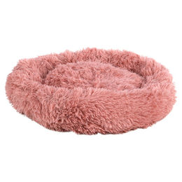 Flamingo Hundebett und Katzenbett Donut Kissen aus Plüsch in Rosa für alle Altersstufen 55 cm Durchmesser - 55 cm – Bild 1 von 3