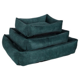 Flamingo Hundebett und Katzenbett Felize aus Plüsch Blau 65x50x20 cm mit Antirutschboden – Bild 1 von 3