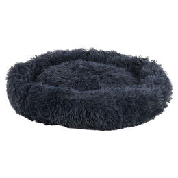 Flamingo Hundebett und Katzenbett Pacha Donut Kissen aus Plüsch grau 55 cm Durchmesser - 55 cm – Bild 1 von 6