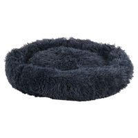 Produktbild von Flamingo Hundebett und Katzenbett Pacha Donut Kissen aus Plüsch grau 55 cm Durchmesser - 55 cm