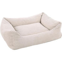 Produktbild von Flamingo Hundebett Velluto rechteckig Beige 100 x 80 cm aus Velours für mittlere Hunde