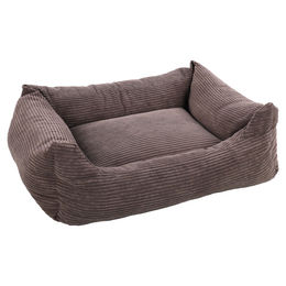 Flamingo Hundebett Velutto rechteckig braun 100 x 80 x 25 cm – Bild 1 von 4