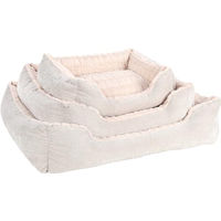Produktbild von Flamingo Hundebett Verona Mini aus Plüsch Beige 65 x 50 x 20 cm Waschbar und mit Antirutschfunktion