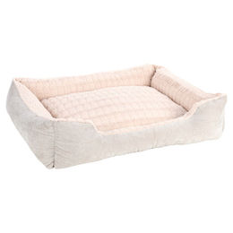 Flamingo Hundebett Verona XL rechteckig beige aus Plüsch – Bild 1 von 2