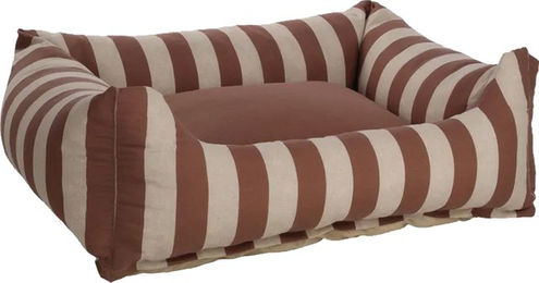 Flamingo Hundebett Zahia Mokka & Weiß 100 x 80 x 25 cm – Bild 1 von 1