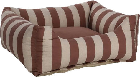 Flamingo Hundebett Zahia Mokka & Weiß 80 x 67 x 22 cm – Bild 1 von 1