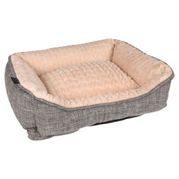 Produktbild von Flamingo Hundebett Zupo rechteckig aus Plüsch grau 50 x 40 x 16 cm