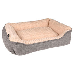 Produktbild von Flamingo Hundebett Zupo rechteckig aus Plüsch grau 70 x 50 x 20 cm