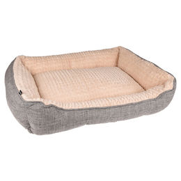 Produktbild von Flamingo Hundebett Zupo rechteckig aus Plüsch grau 90 x 65 x 25 cm
