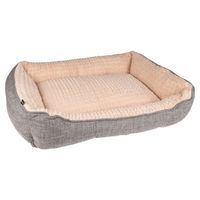 Produktbild von Flamingo Hundebett Zupo rechteckig aus Plüsch grau 90 x 65 x 25 cm